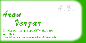 aron verzar business card